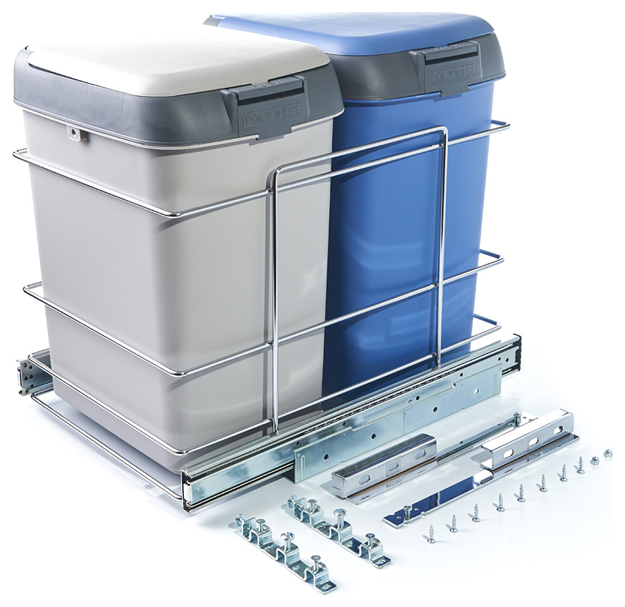 Kitchen doble waste bin container Modern Trash Compactors