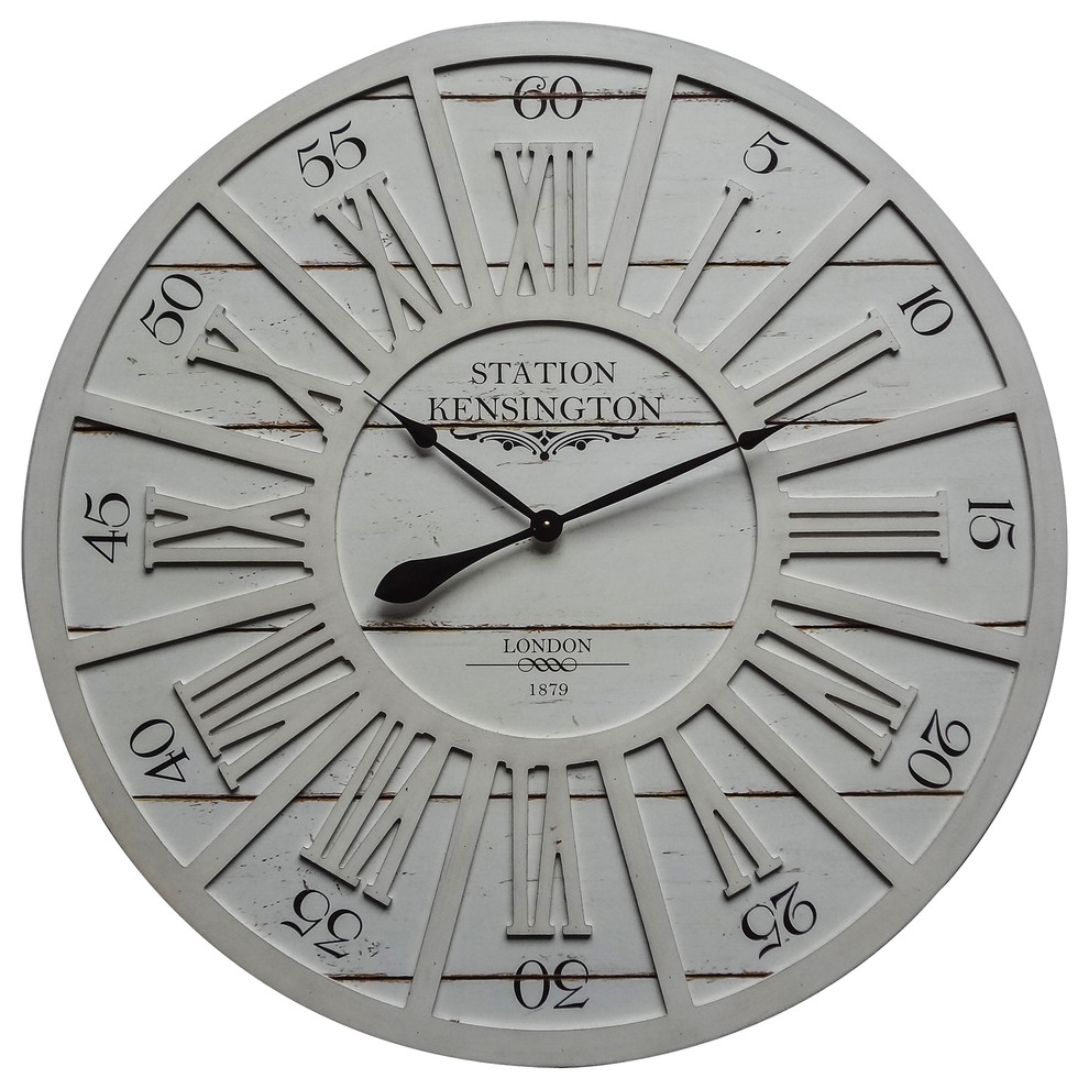 Kensington Station Ii Wall Clock Farmhouse Wall Clocks By Hedgeapple Houzz