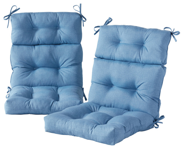 Outdoor High Back Chair Cushions, Set of 2 Contemporary Outdoor