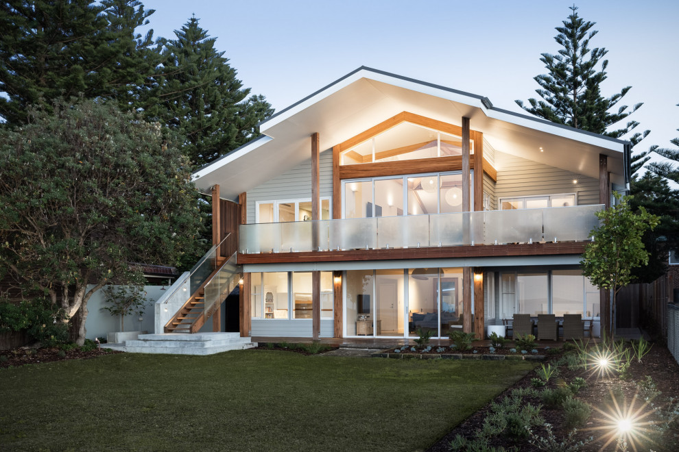 Design ideas for a beach style home design in Central Coast.