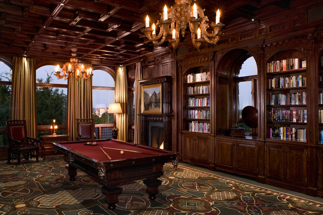 Malinard Manor - Billiards Room traditional-family-room