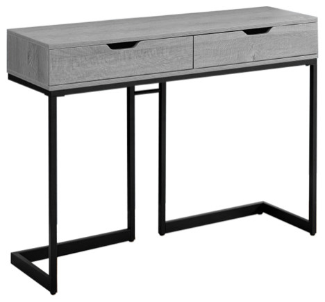 42" Gray And Black Frame Console Table