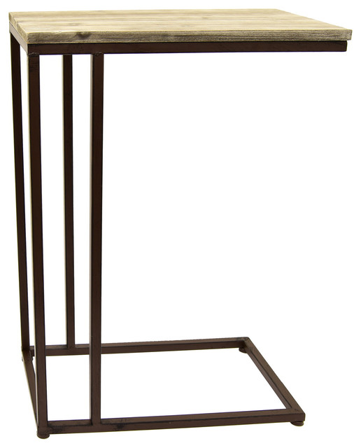 Three Hands Wood Metal C Table Side Tables And End Three Hands Wood Metal C Table
