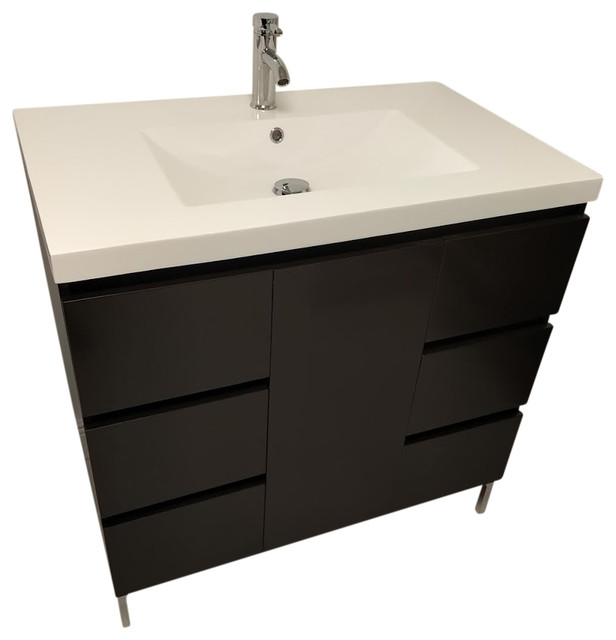 Cambridge 63 Inch Glass Top Double Sink Vanity Set Tempered Glass Counter Top