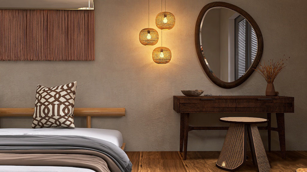 Дизайн проект спальни для ценителей экологичности