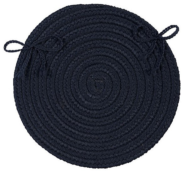 Colonial Mills Boca Raton Br52 Navy Chair Pads, 15"X15" (SET 4