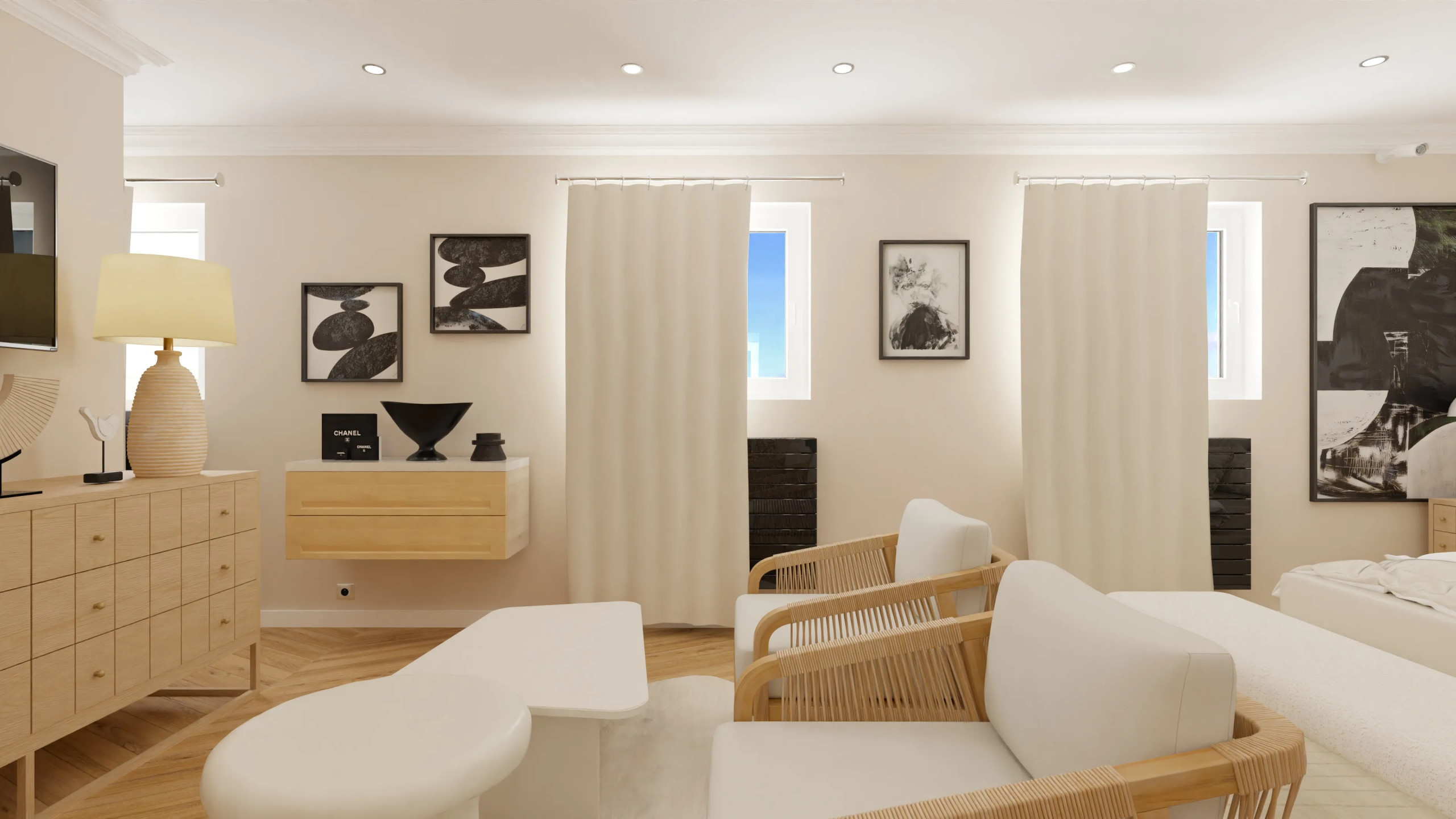 Rénovation complète, réunification de plusieurs appartements d'un petit immeuble