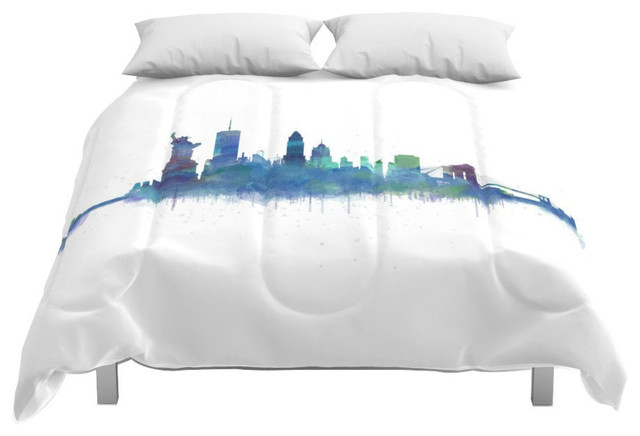 Society6 Ny New York City Skyline Nyc Watercolor Art Comforter