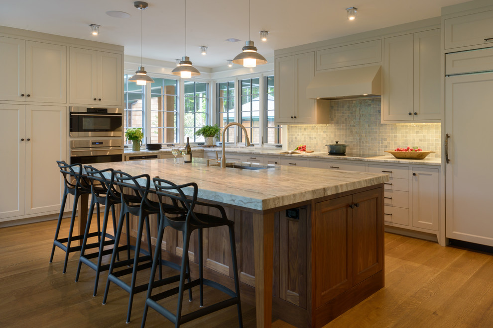 Inspiration for a transitional kitchen remodel in Boston