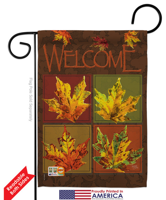 Fall Leaves Collage Fall Harvest & Autumn Flags Set, 28