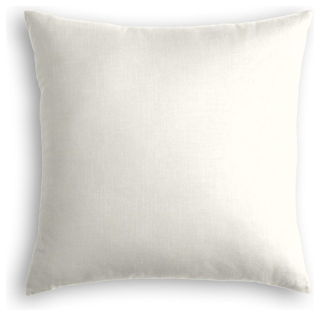 ivory Linen Throw Pillow Contemporary Decorative Pillows by Loom Decor