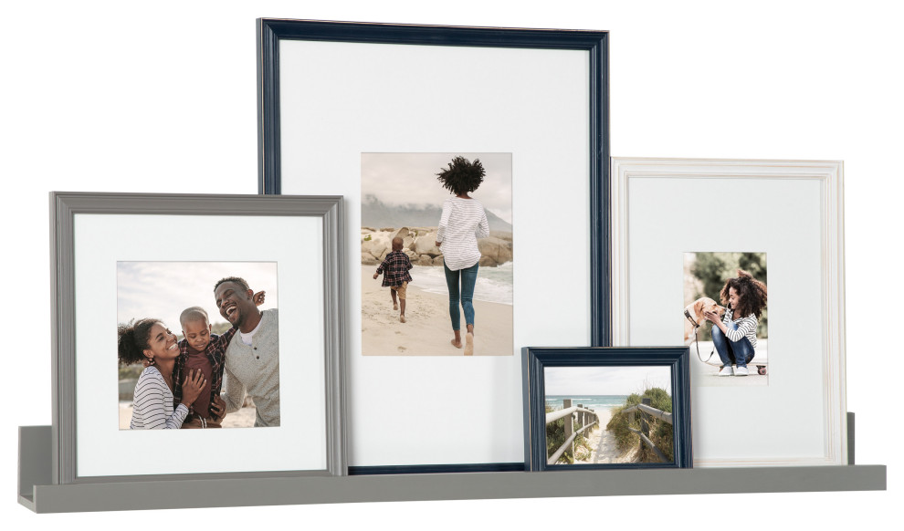 Bordeaux Floating Shelf and Frames Kit Traditional Picture Frames