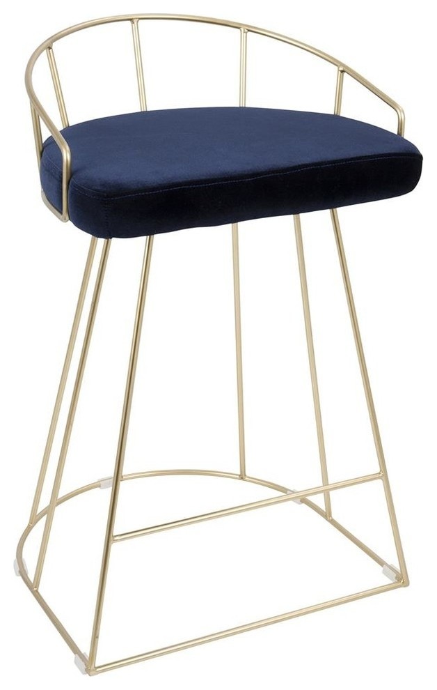 Lumisource Canary ContemporaryGlam Counter Stools, Gold, Set of 2