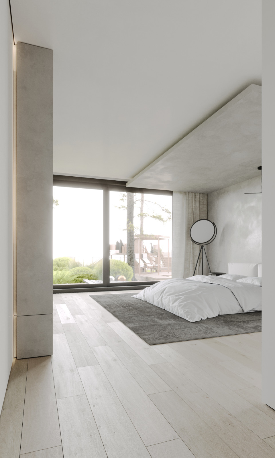 Спальня из проекта загородного дома The CUBE