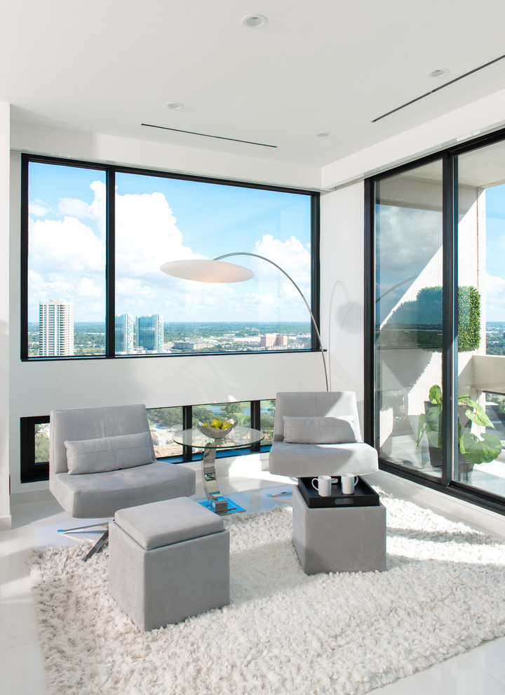This is an example of a modern sunroom in Houston.