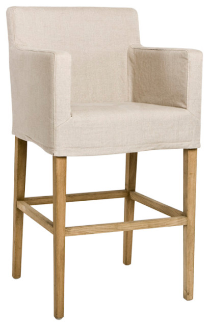 slipcovered counter stool