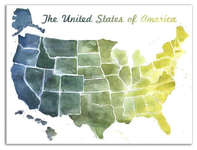 green printable wall art Kansas watercolor map print digital download blue map painting housewarming gift state map poster