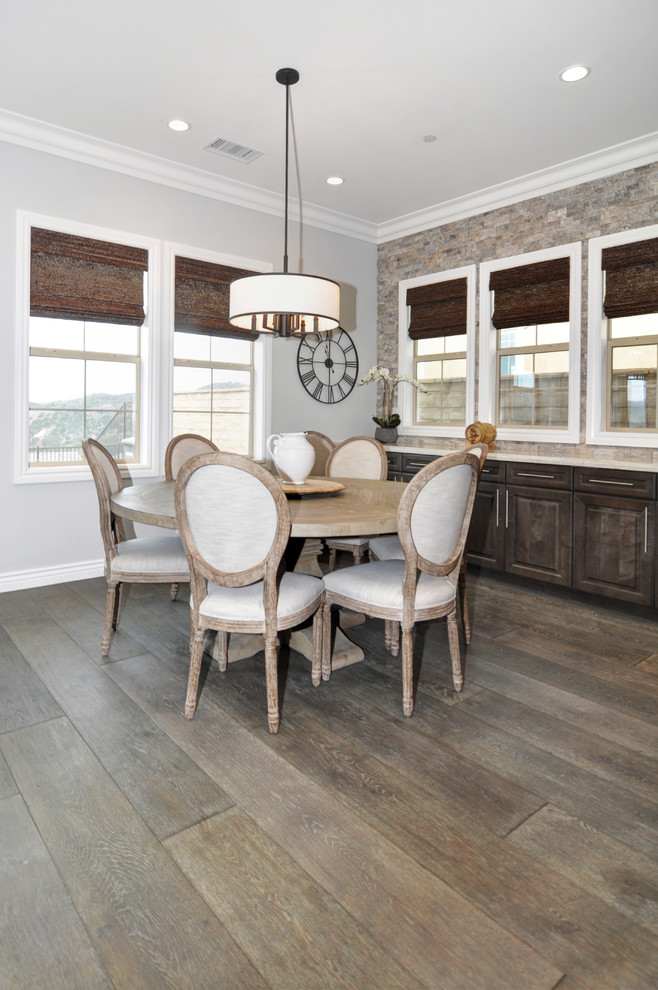 Custom White Oak Hardwood Floors - Contemporary - Dining Room - Orange