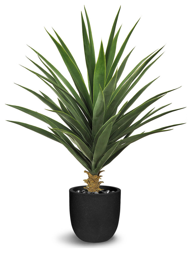 Faux Botanical Yucca in Green 35.5"H