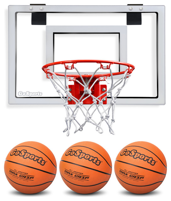 Basketball Door Hoop With 3 Premium Basketballs and Pump, PRO Size