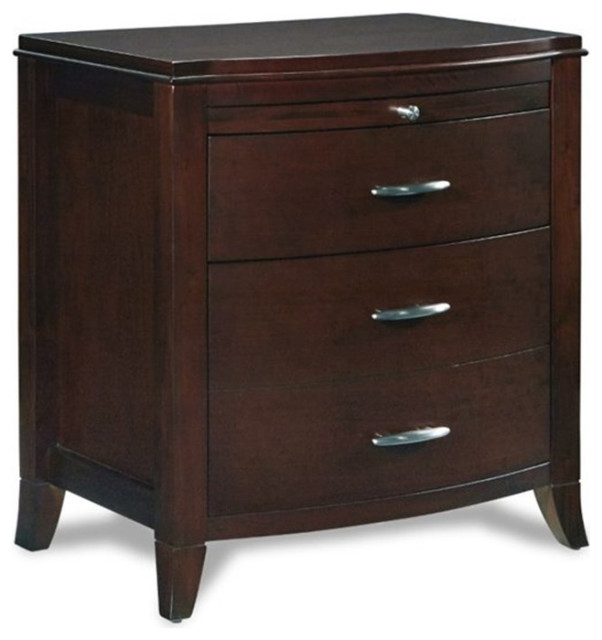 Catania Modern / Contemporary 2 Drawer Nightstand in Cinnamon