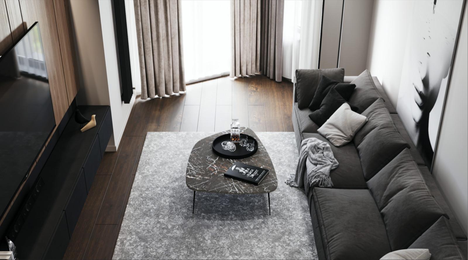 Дизайн проект трехкомнатной квартиры