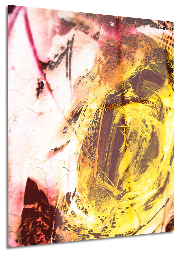 "Abstract Modern Structure" Abstract Glossy Metal Wall Art, 30"x40