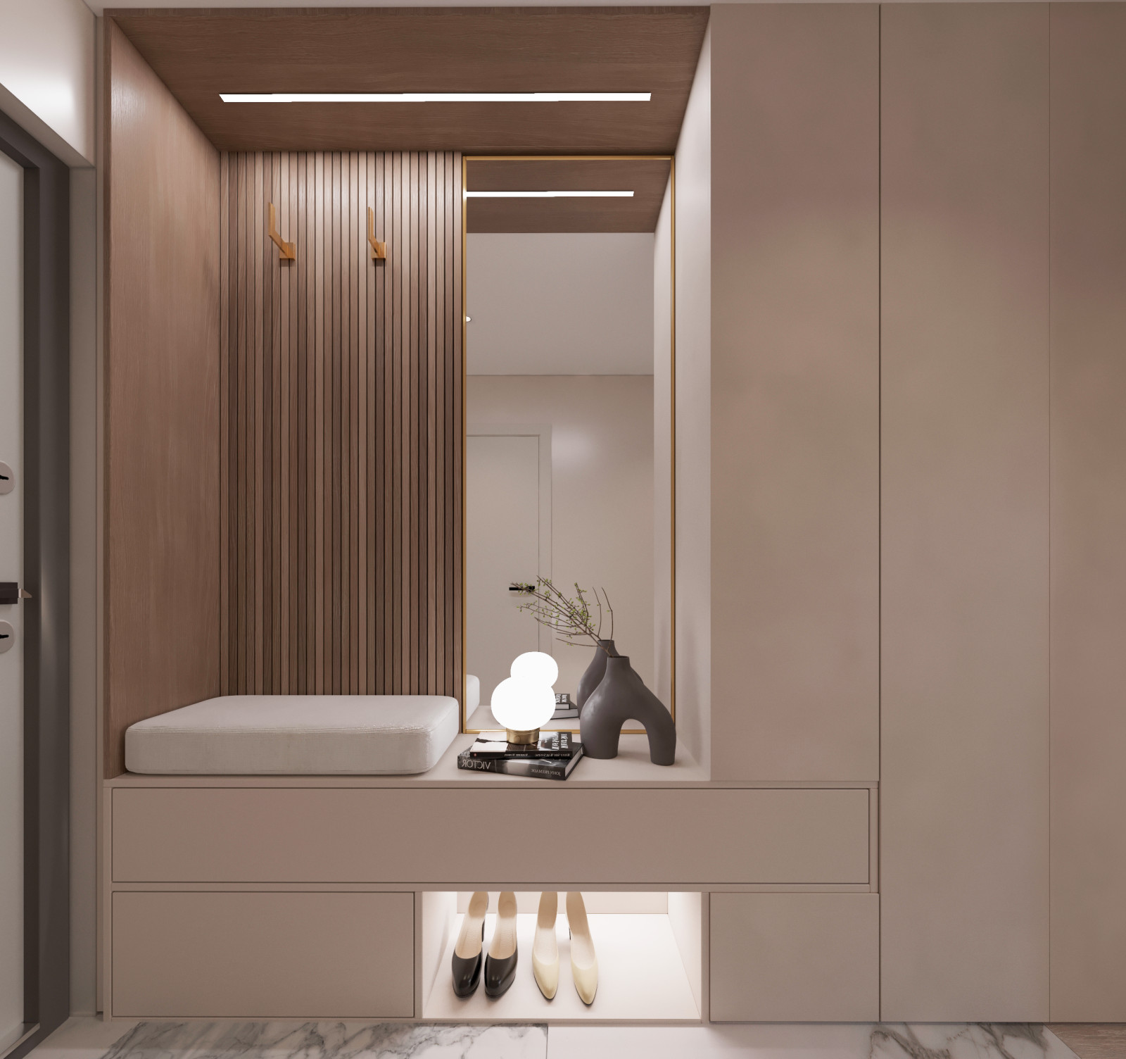 Дизайн-проект студии 21кв.м. для молодой девушки.