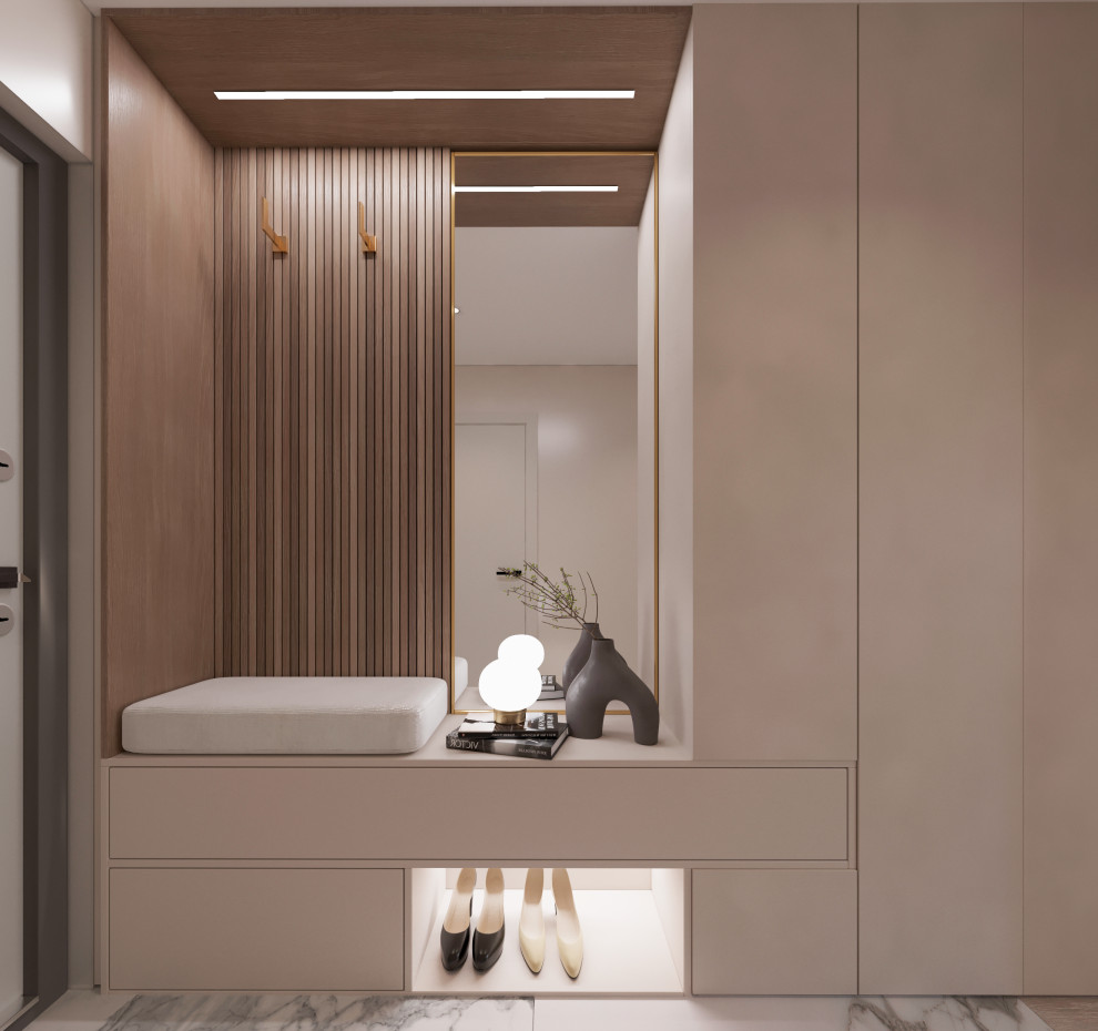 Дизайн-проект студии 21кв.м. для молодой девушки.