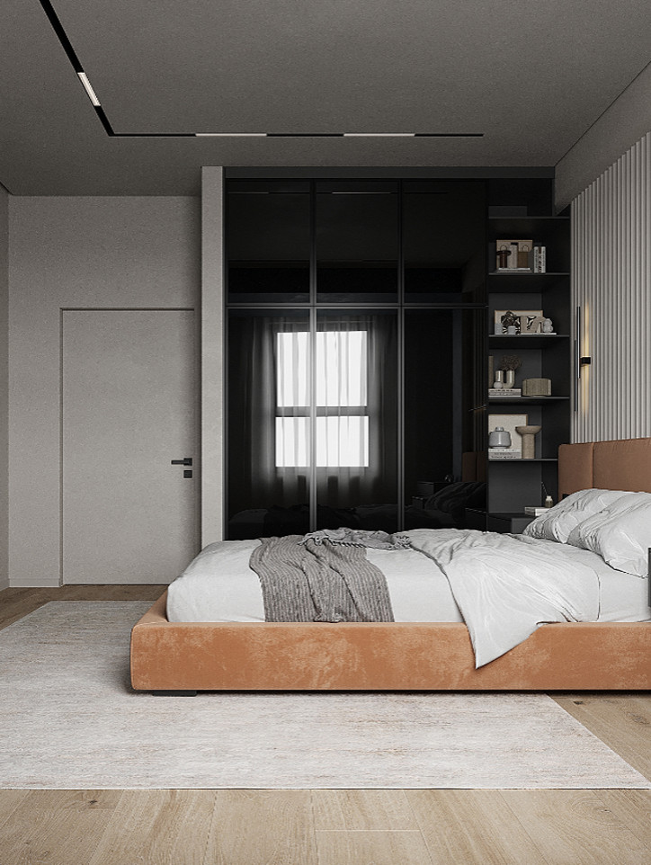 Квартира в современном стиле в темных тоннах