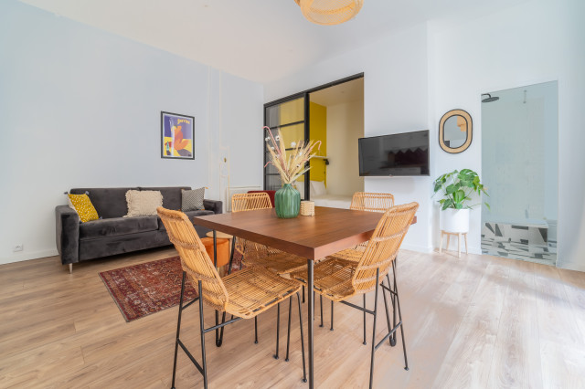R&eacute;novation compl&egrave;te Lafayette trendy-spisestue
