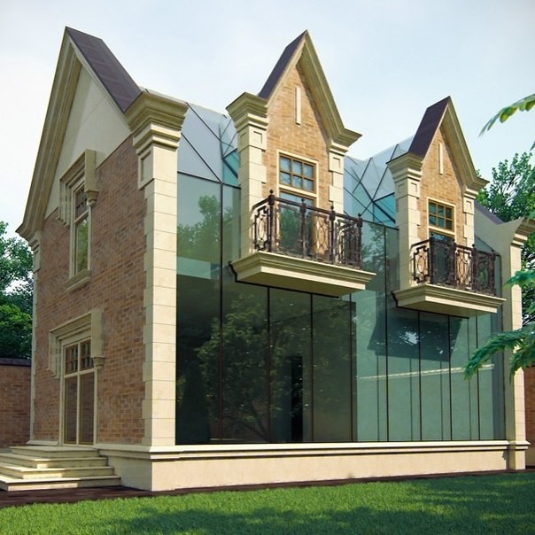 Реконструкция частного дома в Кранодаре в английском стиле с элементами эклекти