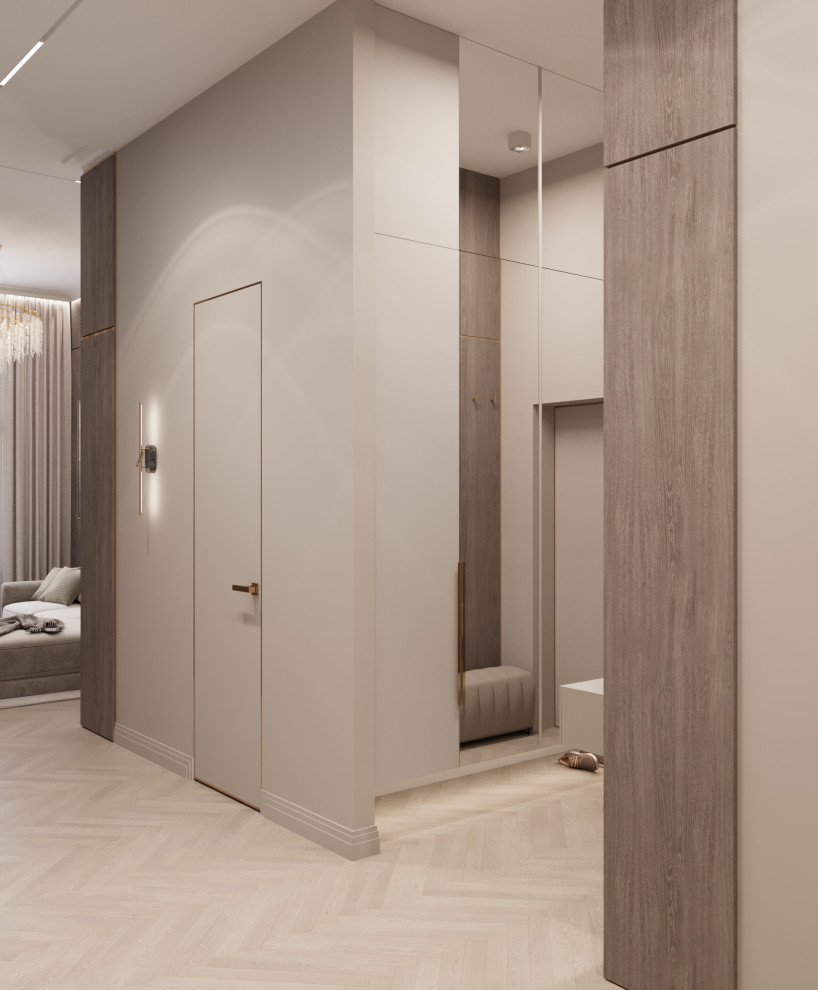 Прихожая-холл в квартире ЖК "Олимпика" г. Екатеринбург