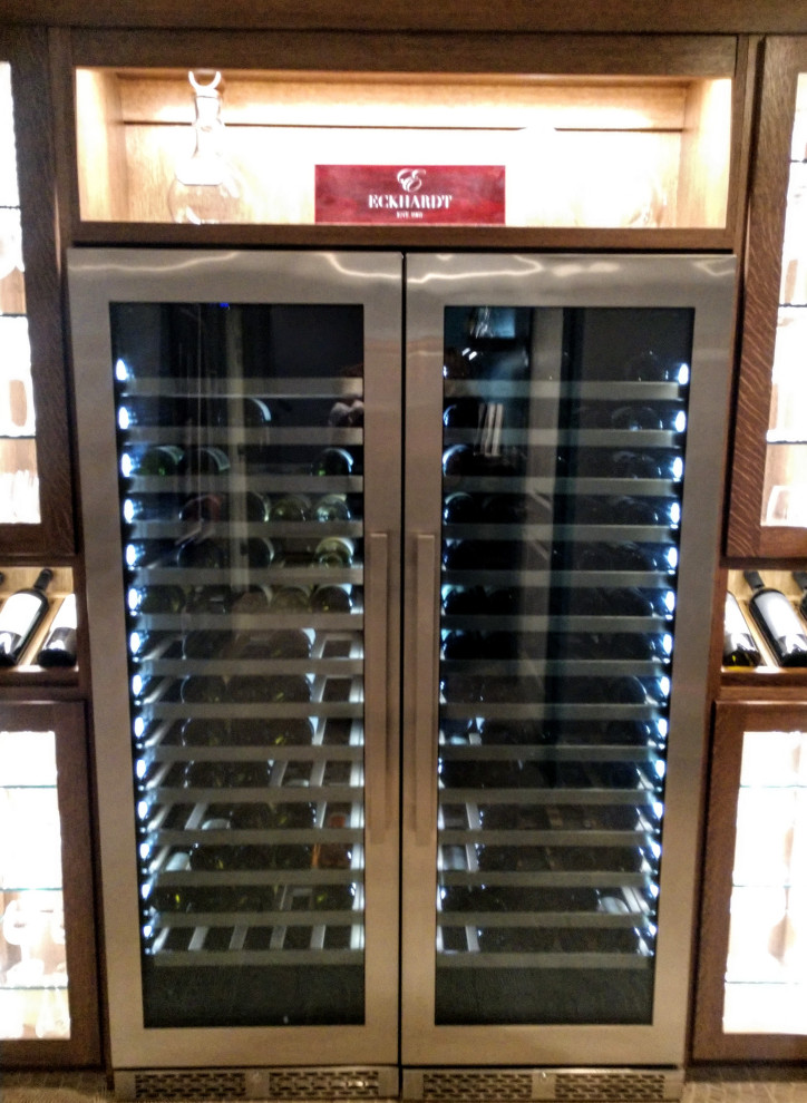 Ordinay Mud room converted into a beautiful custom wine tasting room.