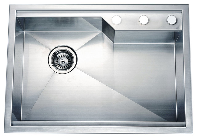 Single Bowl Kitchen Sink With Offset Drain Top Dualmount Square Singlebowl Sink With Rear Corner Drain And Holes Single Bowl Kitchen Offset