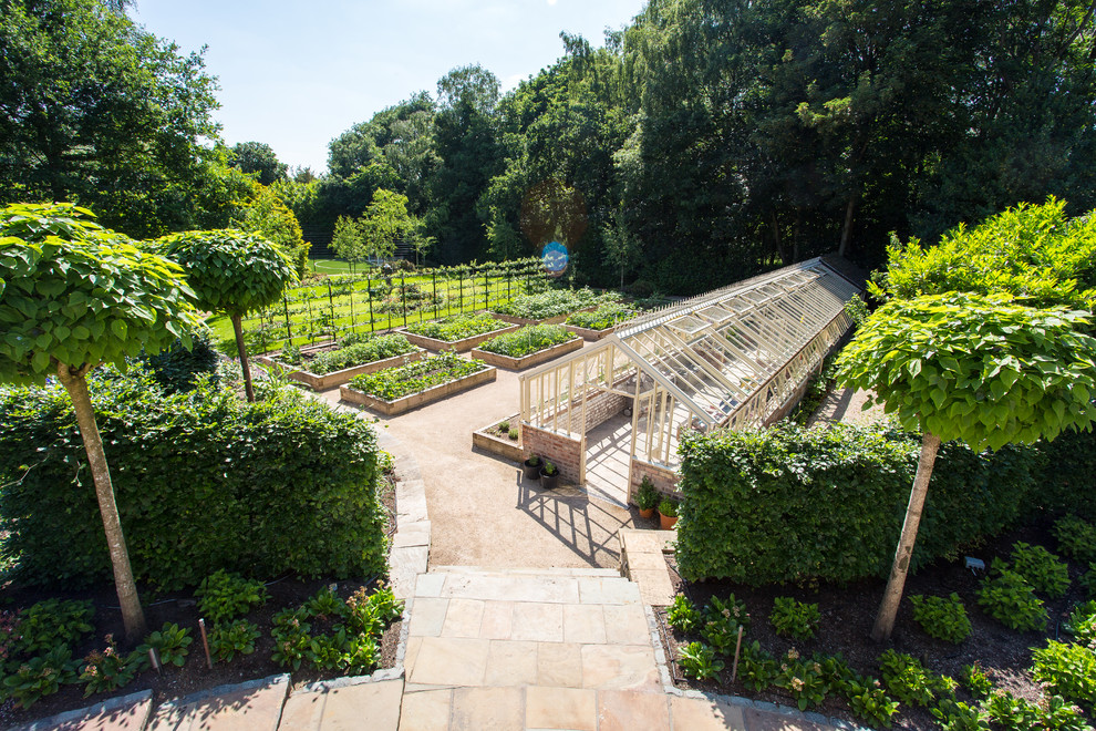 This is an example of a traditional garden in Cheshire.