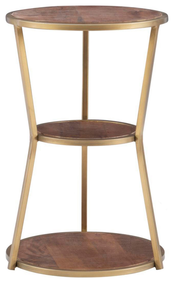 Engle 3 Tier Side Table Gold Contemporary Side Tables And End
