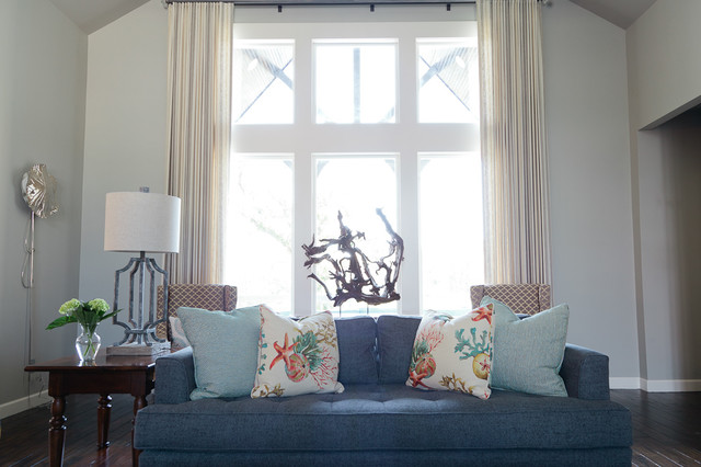Cape Cod Chic beach-style-living-room