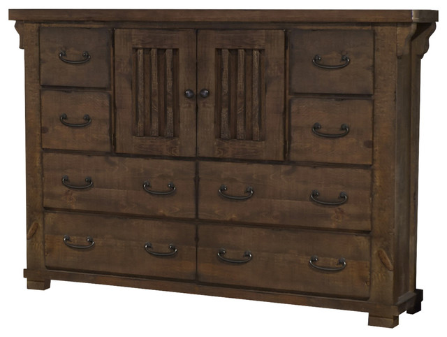 Progressive Furniture, 48"x64"x19" Door Dresser, Tobacco