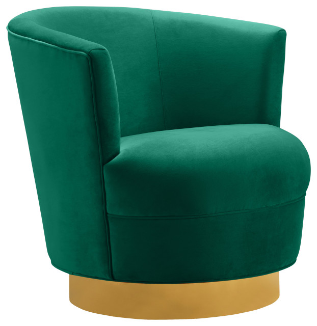 Noah Green Swivel Chair, TOV-S6305 - Contemporary - Armchairs And