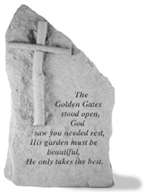 "The Golden Gates Stood Open" Cross Totem Memorial Garden Cross