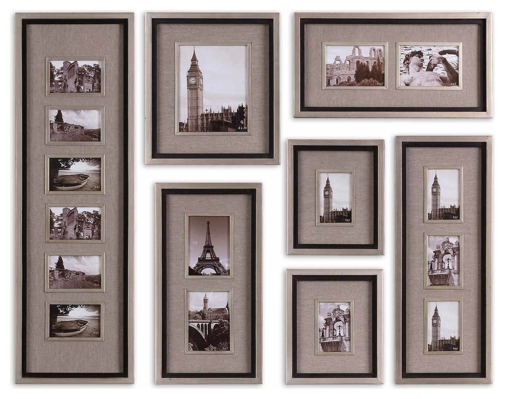 Elegant Multiple Photo Frame Collage, 7-Piece Set - Transitional