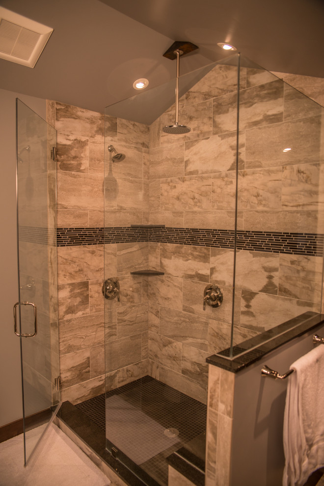 Example of a mountain style bathroom design in Denver