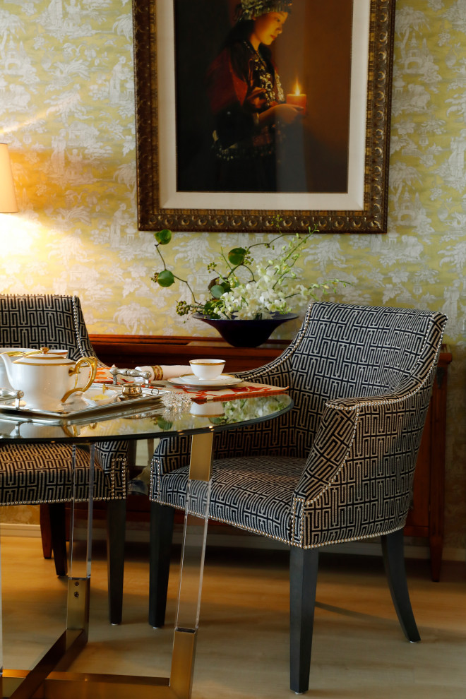 This is an example of an eclectic dining room in Tokyo.