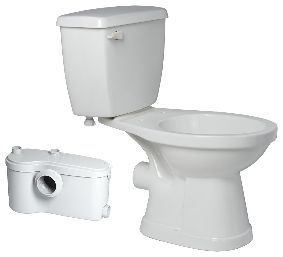 Saniflo Sanibest Pro Grinder & Elongated Toilet Kit 013, 005, 007 With