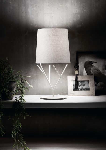 L&aacute;mparas de sobremesa midcentury-living-room