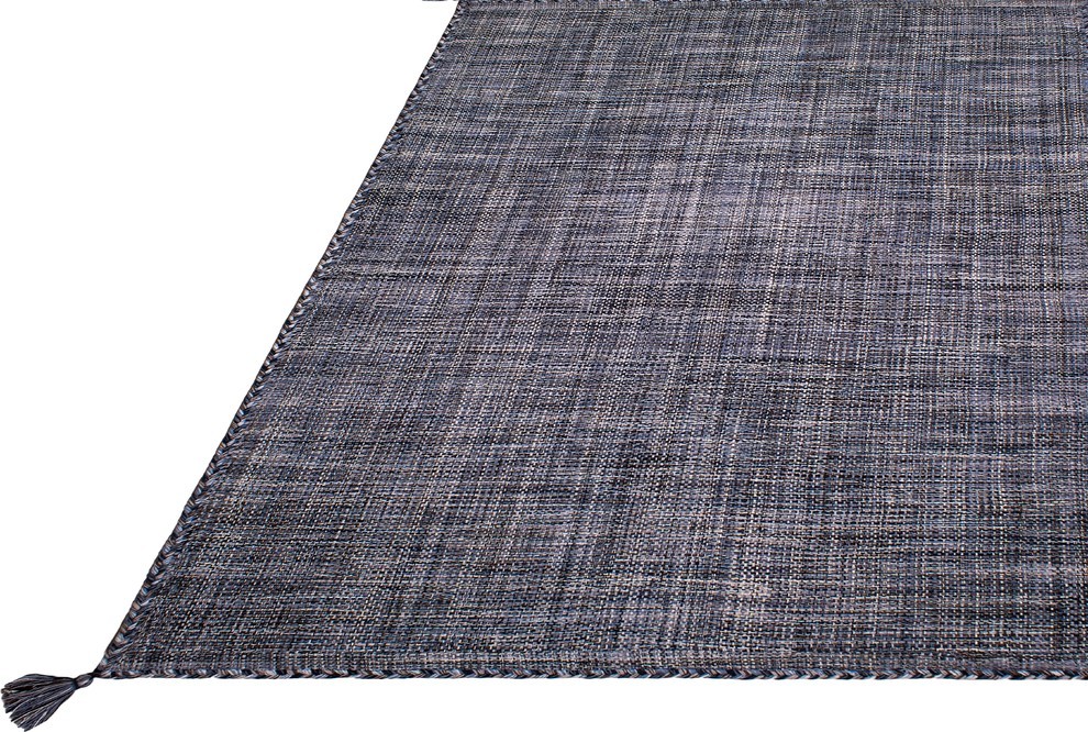 100% Recycled Cotton Handwoven Floor Mat/Rug, Asana Indigo, 2'x3'