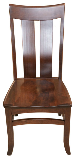 Linfield Side Chair Brown Maple Wood Asbury Stain Transitional Dining Chairs By Rustic Red Door Company