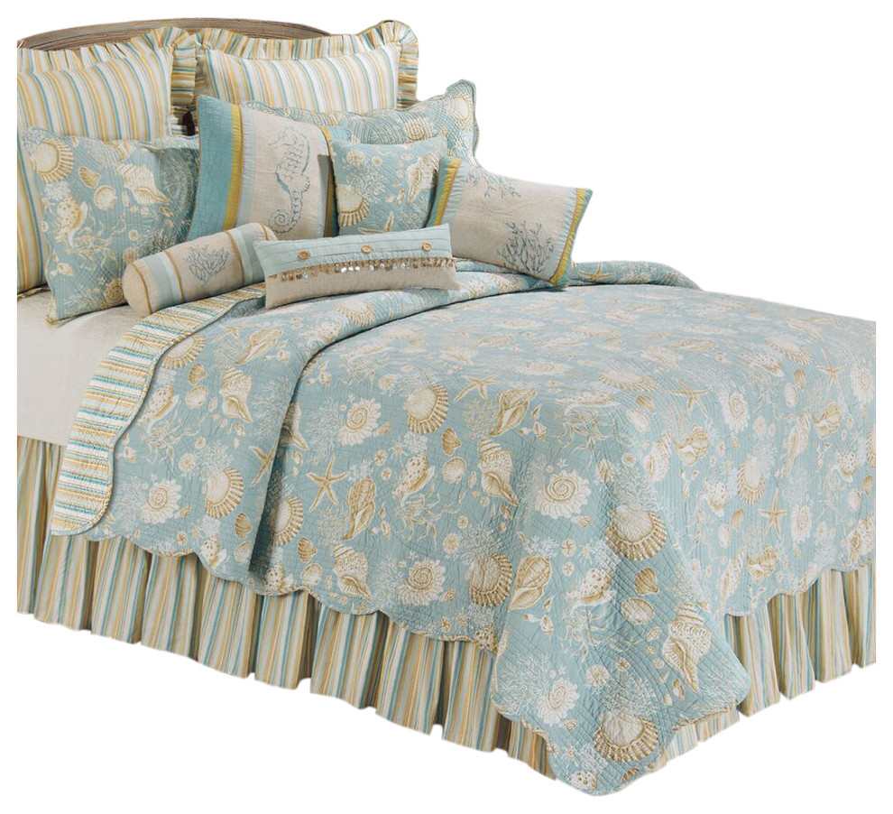Natural Shells Quilt Ensemble by C & F Beach Style Quilts And Quilt