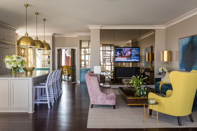 Contemporary Condo modern-wohnbereich